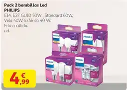 Alcampo PHILIPS Pack 2 bombillas Led oferta