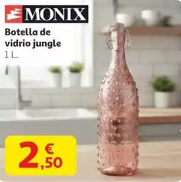 Alcampo MONIX Botella de vidrio jungle oferta