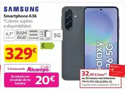 Alcampo SAMSUNG Smartphone A36 oferta