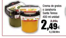FROIZ Crema de grelos o zanahoria Santa Teresa oferta