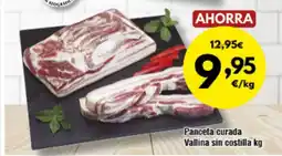 FROIZ Panceta curada Vallina sin costilla oferta