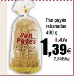 FROIZ Pan payés rebanadas oferta
