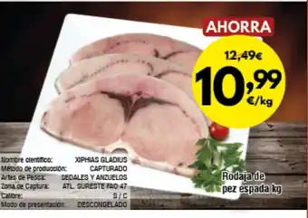 FROIZ Rodaja de pez espada oferta