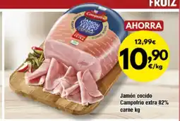 FROIZ Jamón cocido Campofrío extra 82% carne oferta