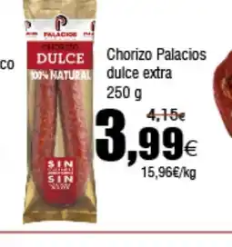 FROIZ Chorizo Palacios dulce extra oferta