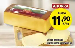 FROIZ Queso ahumado Prieto barra sandwich oferta