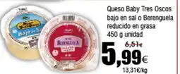 FROIZ Queso Baby Tres Oscos bajo en sal o Berenguela reducido en grasa oferta