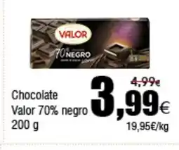 FROIZ VALOR Chocolate 70% negro oferta