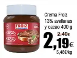 FROIZ Crema Froiz 13% avellanas y cacao oferta