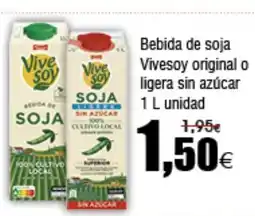 FROIZ VIVESOY Bebida de soja original o ligera sin azúcar oferta