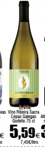 FROIZ Vino Ribeira Sacra Cepas Galegas Godello oferta