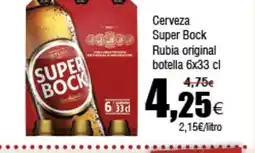 FROIZ SUPER BOCK Cerveza Rubia original botella oferta
