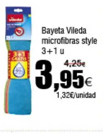 FROIZ VILEDA Bayeta microfibras style 3+1 u oferta