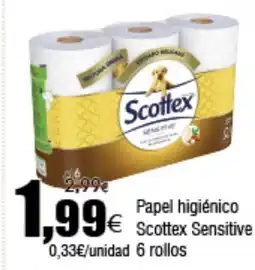 FROIZ SCOTTEX Papel higiénico Sensitive oferta