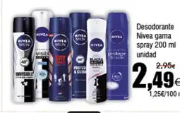 FROIZ NIVEA Desodorante gama spray oferta