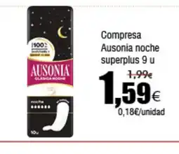 FROIZ AUSONIA Compresa noche superplus 9 u oferta