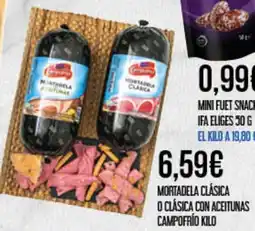 Claudio CAMPOFRÍO Mortadela clásica o clásica con aceitunas oferta