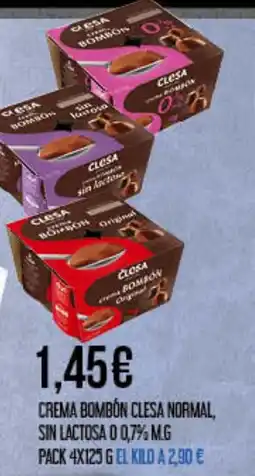 Claudio CLESA Crema bombon normal, sin lactosa 0 0,7% m.g oferta