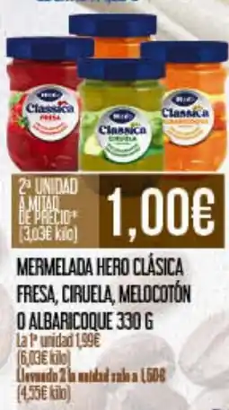 Claudio HERO Mermelada clásica fresa, ciruela, melocotón o albaricoque oferta