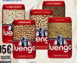 Claudio LUENGO Alubias blancas selectas, garbanzos extra, garbanzos lechosos, lentejas castellanas o pardinas oferta