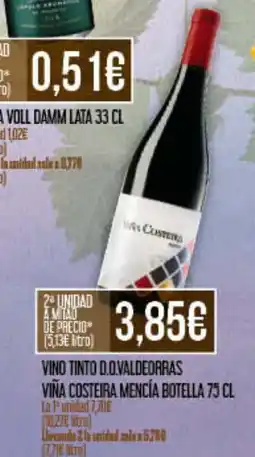 Claudio VIÑA COSTEIRA Vino tinto d.o.valdeorras mencía oferta