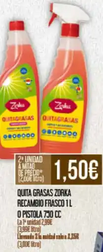 Claudio ZORKA Quita grasas recambio frasco o pistola 750 cc oferta