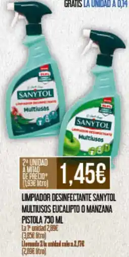 Claudio SANYTOL Limpiador desinfectante multiusos eucalipto o manzana pistola oferta