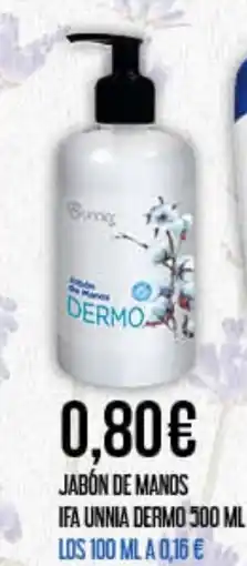 Claudio IFA UNNIA Jabón de manos dermo oferta