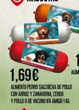 Claudio IFA AMIGO Alimento perro salchicha de pollo con arroz y zanahoria, cerdo y pollo o de vacund oferta