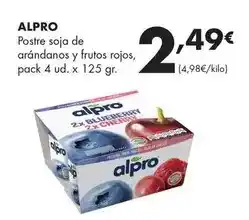 Supermercados Lupa Alpro - postre soja de arandanos y frutos rojos oferta