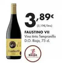 Supermercados Lupa FAUSTINO VII Vino tinto Tempranillo D.O. Rioja oferta