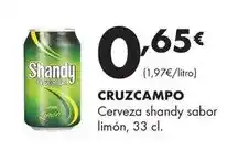 Supermercados Lupa CRUZCAMPO Cerveza shandy sabor limón oferta