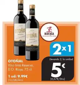 Supermercados Lupa OTOÑAL Vino tinto Reserva, D.O. Rioja oferta