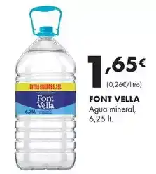 Supermercados Lupa FONT VELLA Agua mineral oferta