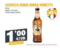 AhorraMas Moretti - cerveza rubia birra oferta