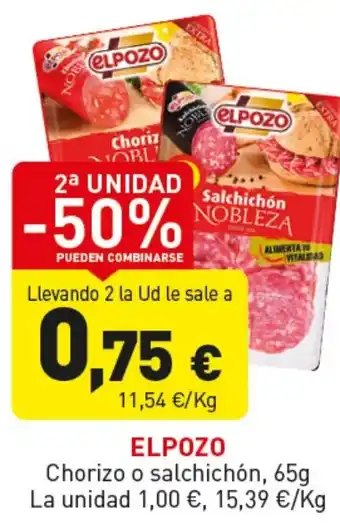 Hiperber ELPOZO Chorizo o salchichón oferta