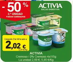 Hiperber ACTIVIA Cremoso / 0% Cremoso oferta