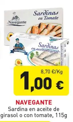 Hiperber NAVEGANTE Sardina en aceite de girasol o con tomate oferta