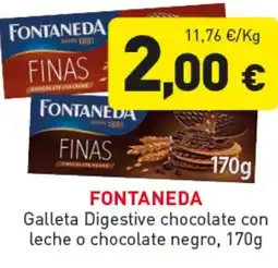 Hiperber FONTANEDA Galleta Digestive chocolate con leche o chocolate negro oferta