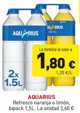 Hiperber AQUARIUS Refresco naranja o limón oferta