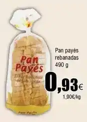 FROIZ Pan payes rebanadas oferta