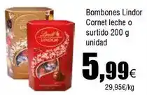 FROIZ Lindt - bombones lindor cornet leche o surtido oferta