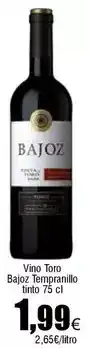 FROIZ Bajoz - vino toro tempranillo tinto oferta
