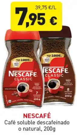 Hiperber NESCAFÉ Café soluble descafeinado o natural oferta