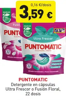 Hiperber PUNTOMATIC Detergente en cápsulas Ultra Frescor o Fusión Floral, oferta