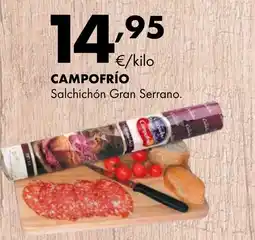 Supermercados Lupa CAMPOFRÍO Salchichón Gran Serrano. oferta