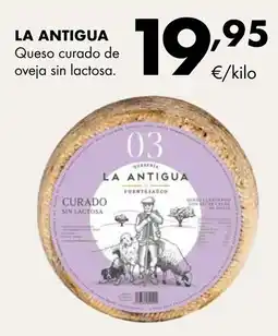 Supermercados Lupa LA ANTIGUA Queso curado de oveja sin lactosa oferta