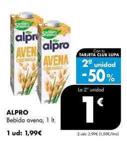 Supermercados Lupa CREMOSA Bebida avena oferta