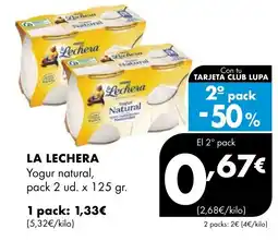 Supermercados Lupa LA LECHERA Yogur natural oferta