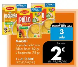 Supermercados Lupa MAGGI Sopa de pollo con fideos finos oferta
